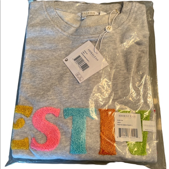 Shiraleah “Festive” Multi Color Crewneck Sweatshirt (sizes M & L) - Picture 4 of 6